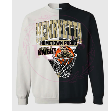 Henryetta Knights Basketball Two-Toned Sweatshirt